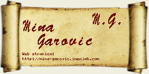 Mina Garović vizit kartica